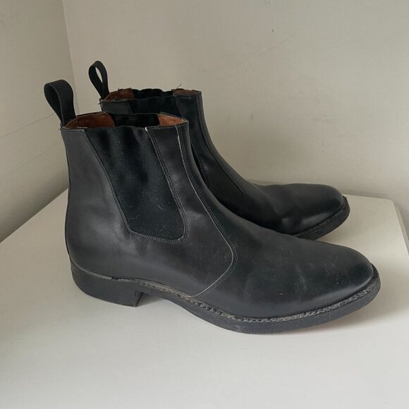 Dack's Leather Slip-on Chelsea Boots Shoes Mens 8 Black Versatile Modern Classic - Picture 4 of 11